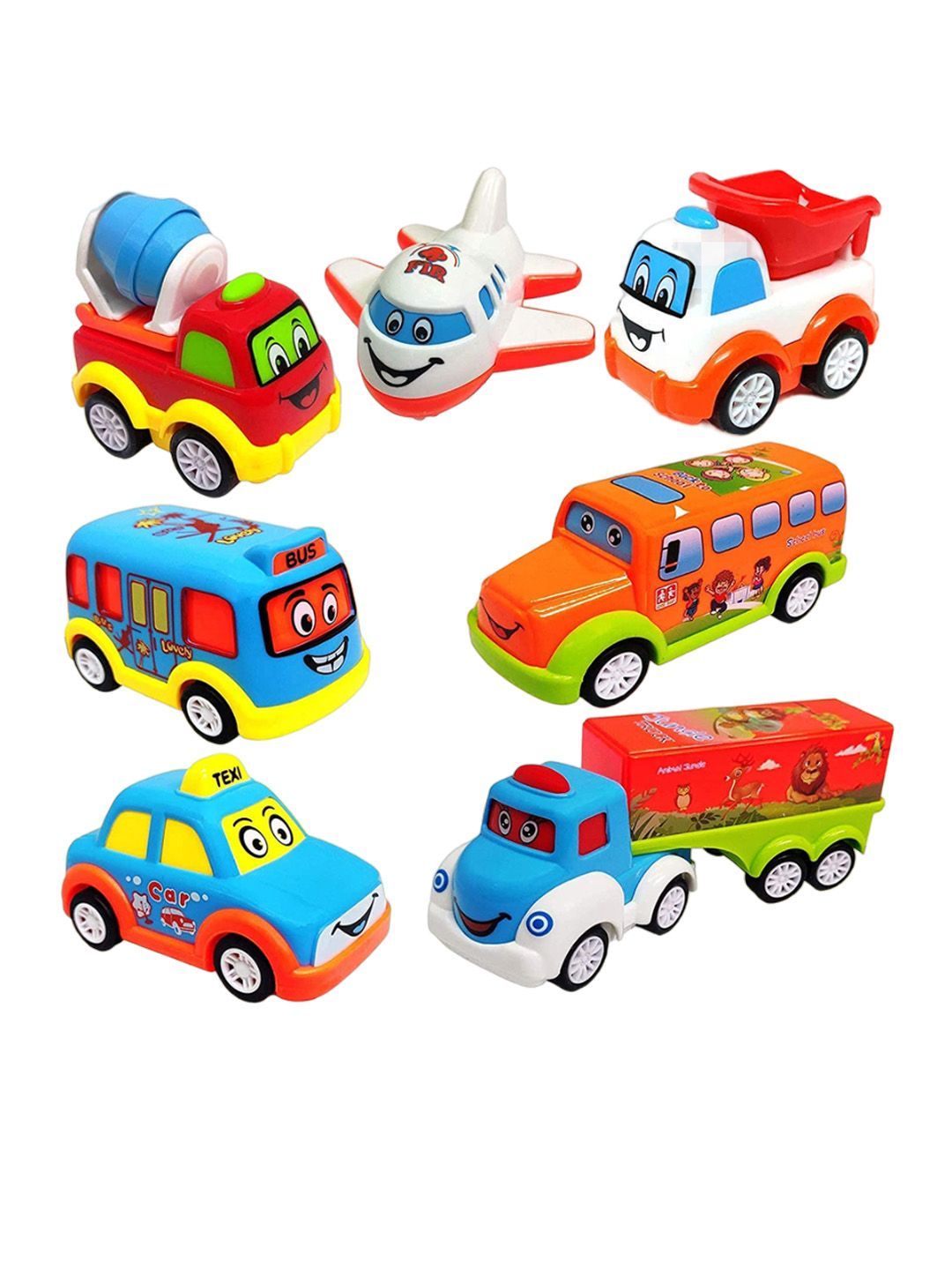 ADKD Kids Set Of 7 Toy Vehicles
