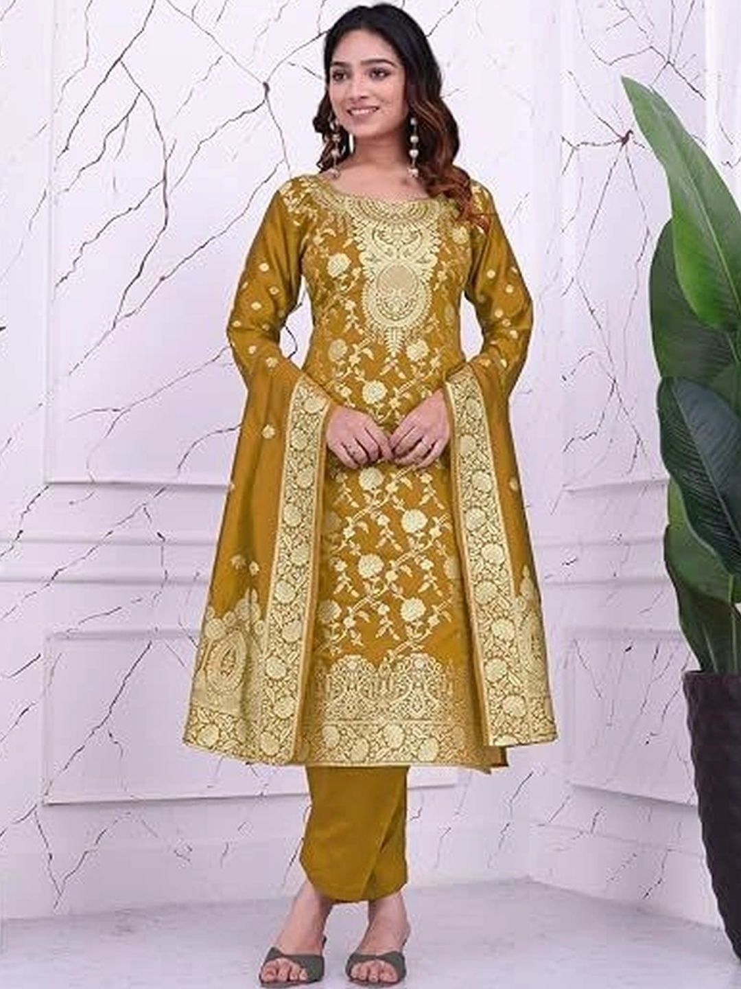 golden colour dress material Gold champagne gold fabric