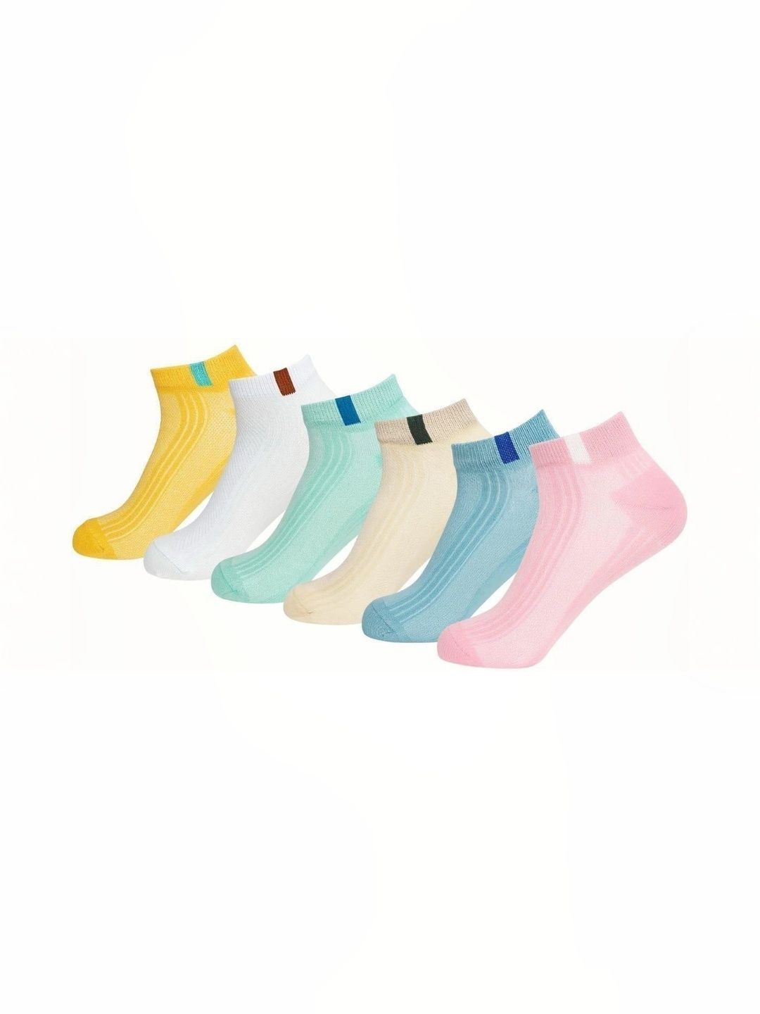 REDCARP Men Pack of 6 Cotton Patterned Ankle Length Socks