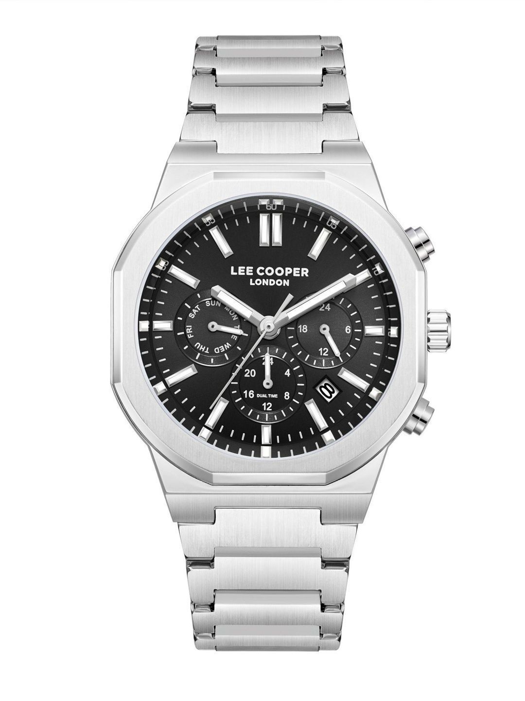 Buy Lee Cooper Men Dial & Stainless Steel Bracelet Style Straps