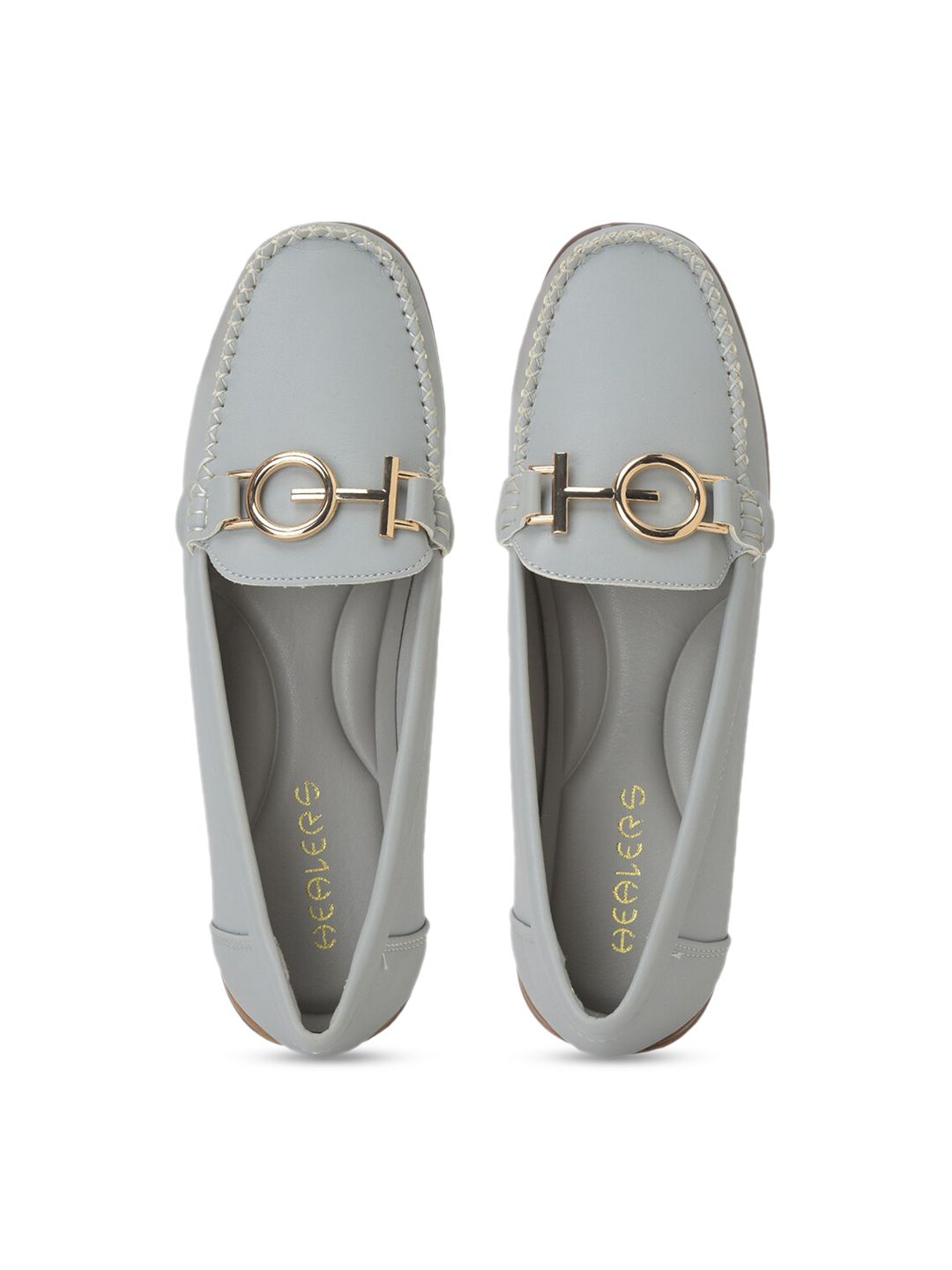 Liberty Women Grey Solid Loafers Price in India