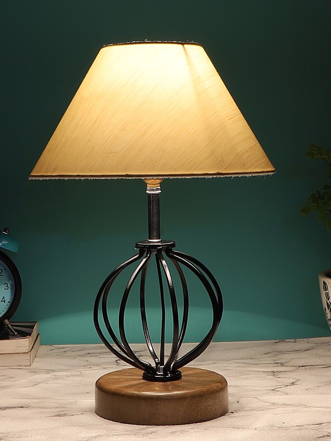 Devansh Off White Solid Table Lamp Price in India