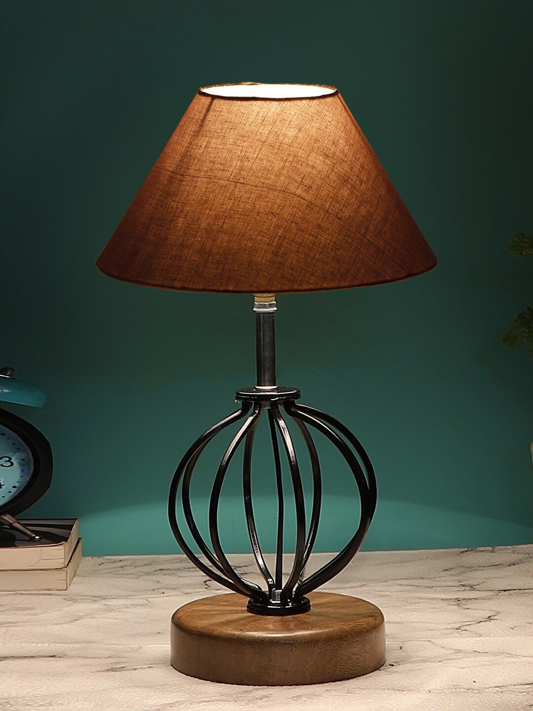 Devansh Grey Solid Table Lamp Price in India