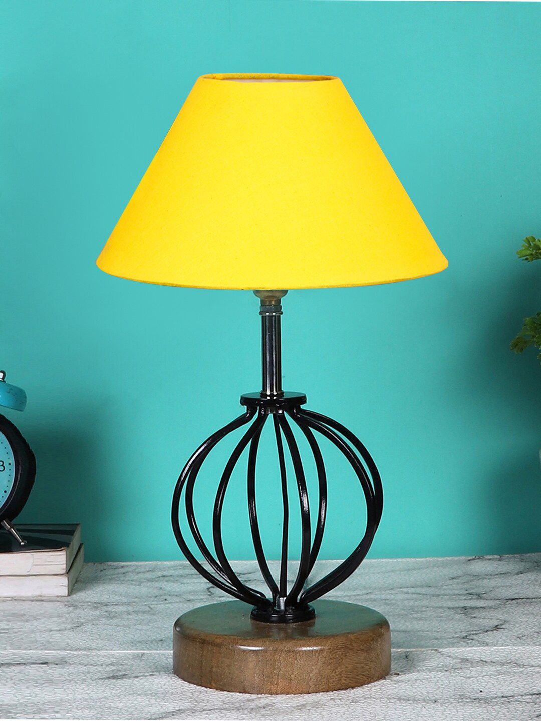 Devansh Yellow Solid Table Lamp Price in India