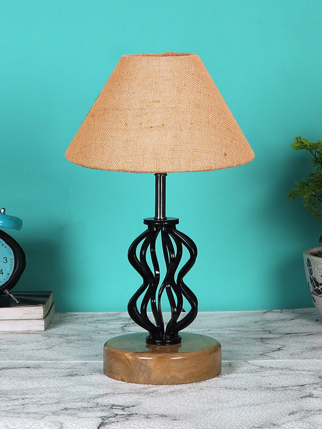 Devansh Beige Textured Table Lamps Price in India