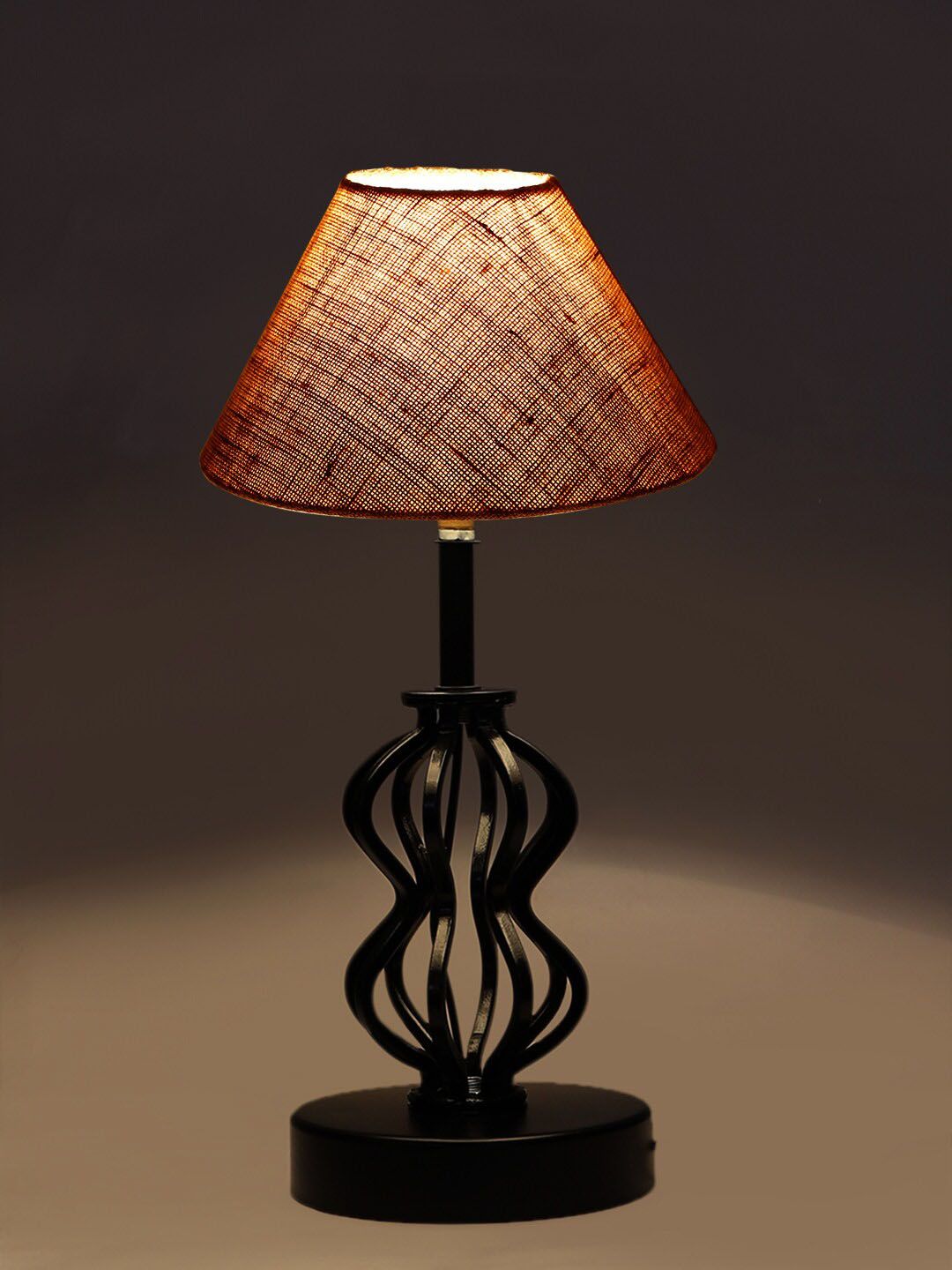 Devansh Beige & Black Solid Table Lamps Price in India