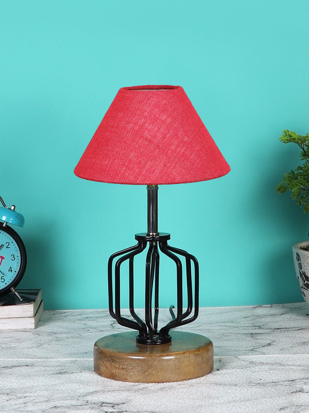 Devansh Pink Textured Table Lamps Price in India