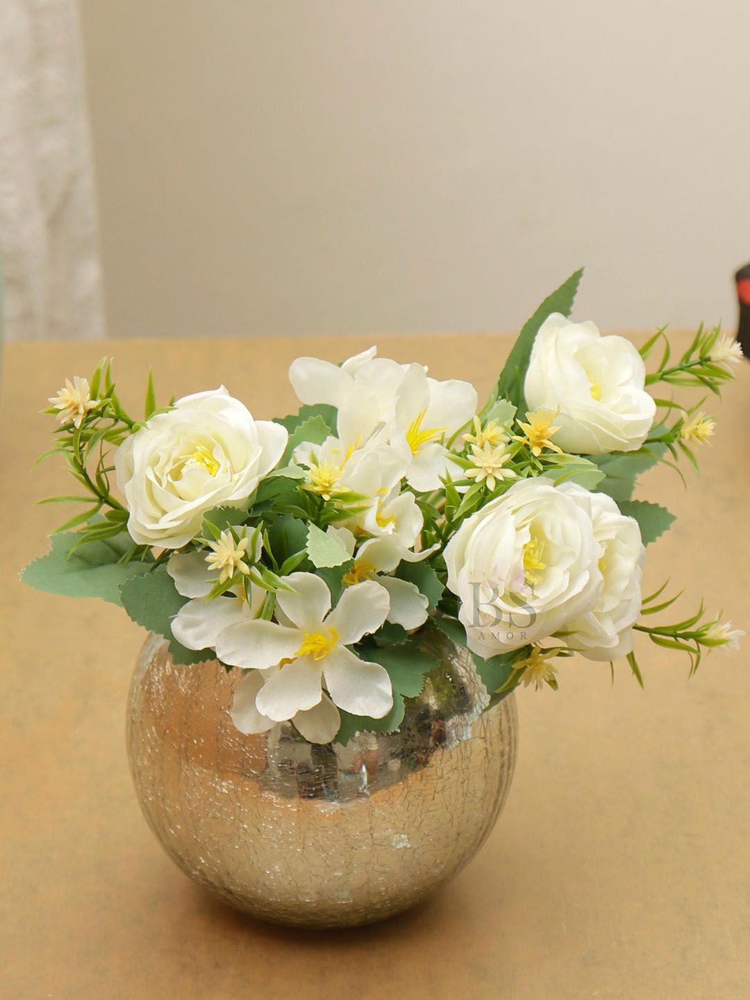 BS AMOR White Artificial Flowers and Plants With Pot Price in India