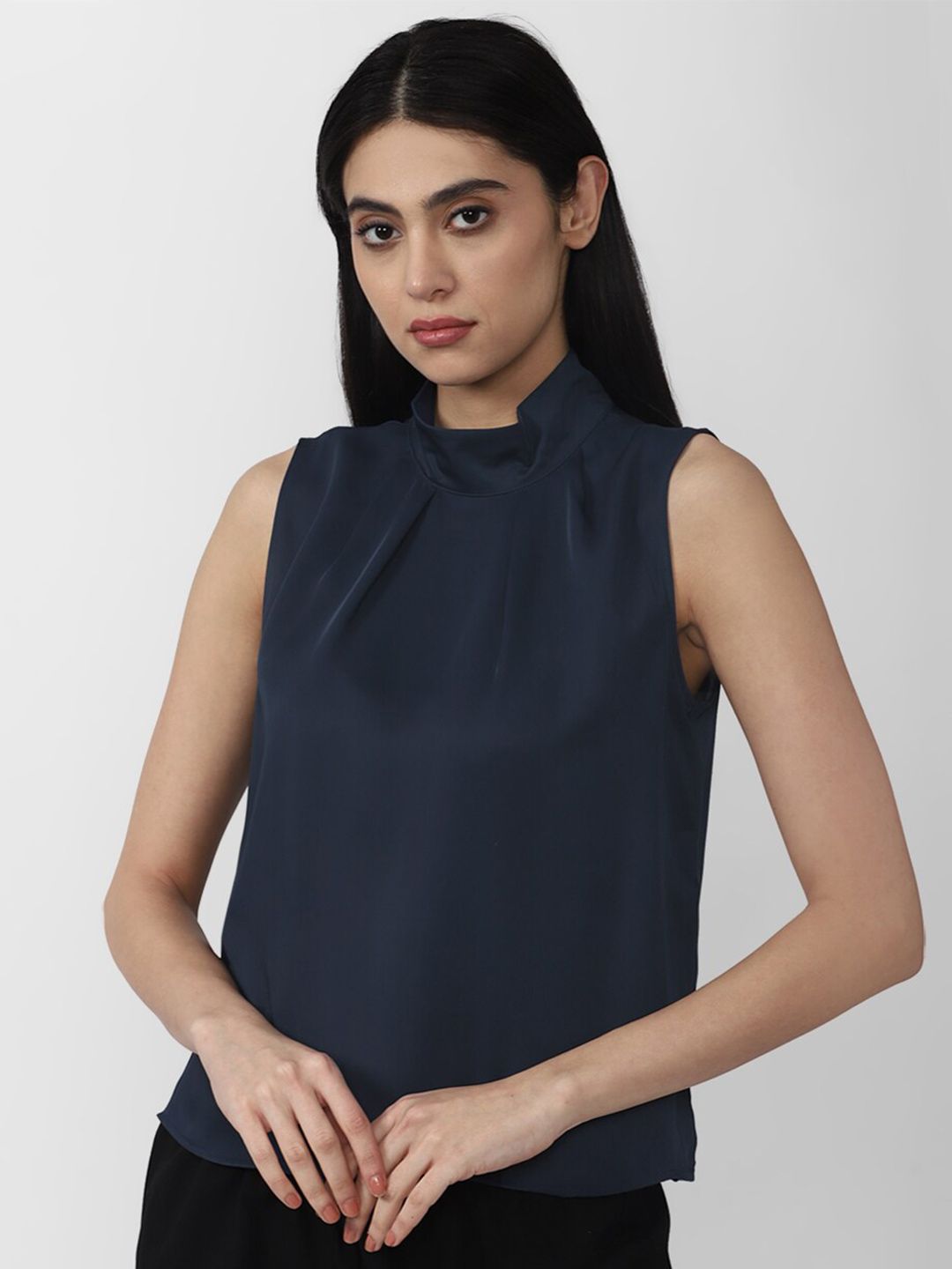 Van Heusen Woman Navy Blue Top Price in India