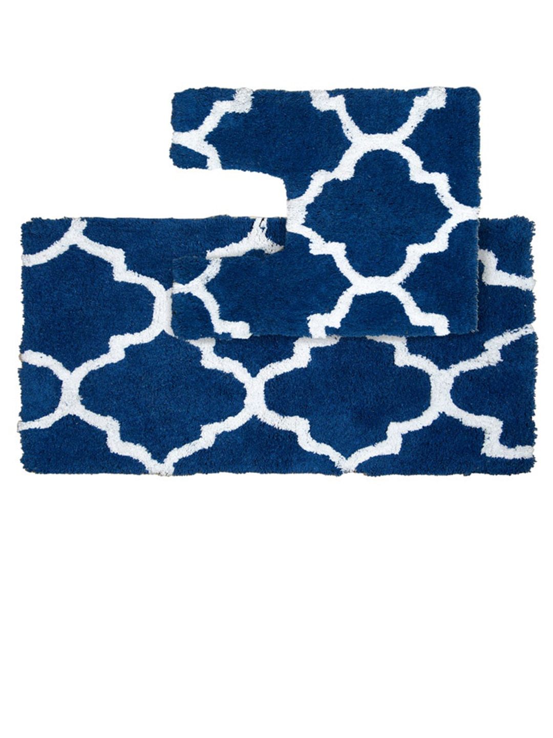 AAZEEM Blue Set Of 2 Printed Bath Rug