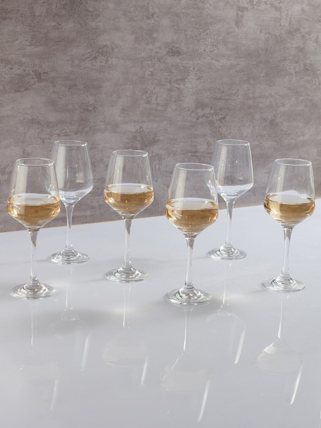 HomeTown Set of 6 Transparent Infinity Wine Glass Price in India