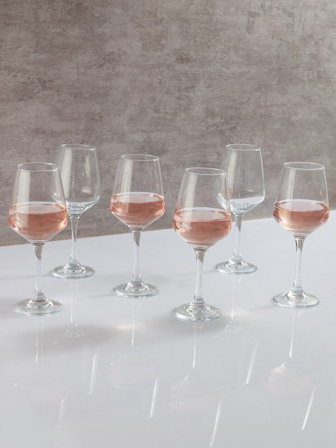 HomeTown Set of 6 Transparent Wine Glass Price in India