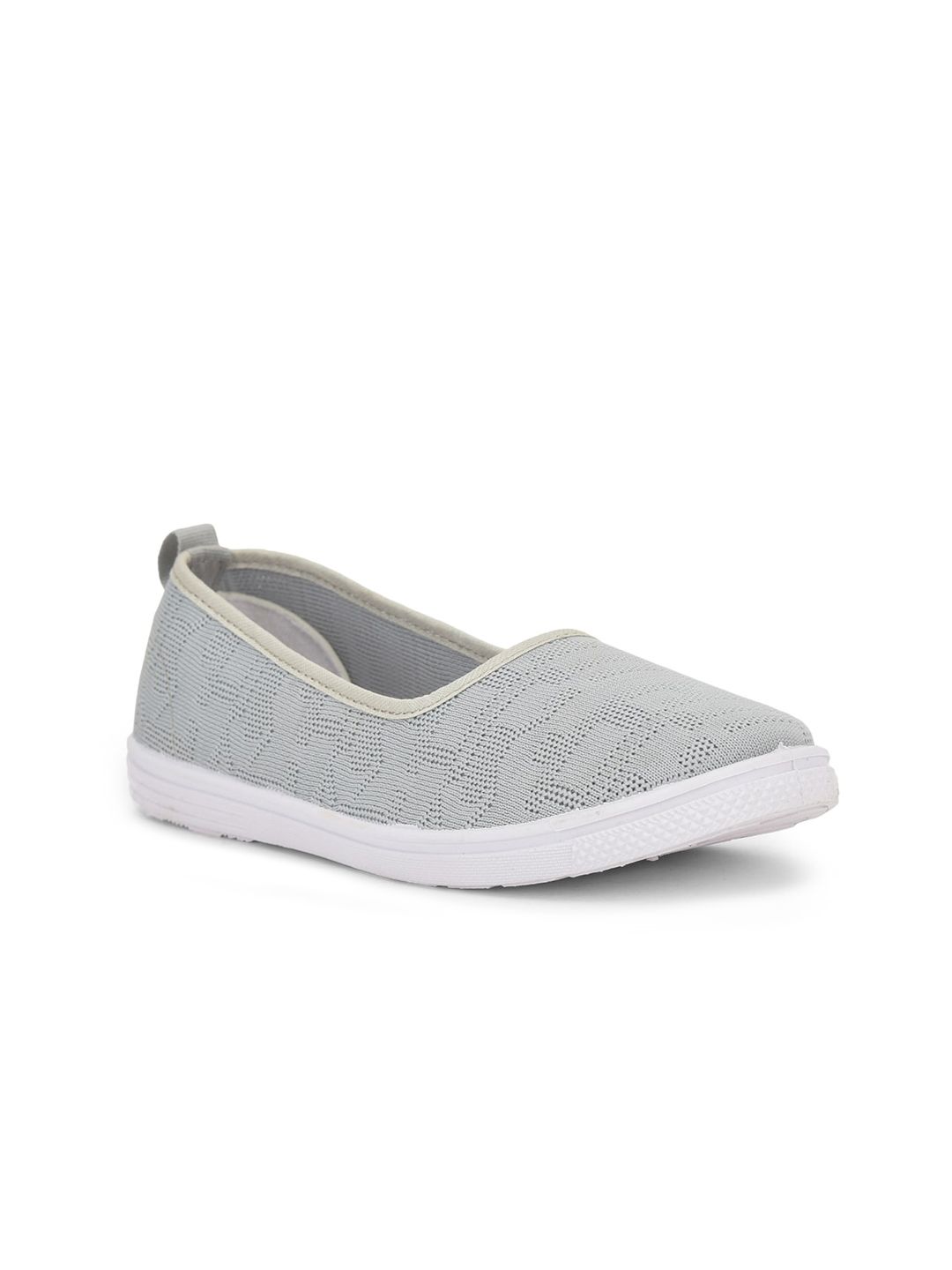 Liberty Women Grey Woven Design Slip-On Sneakers Price in India