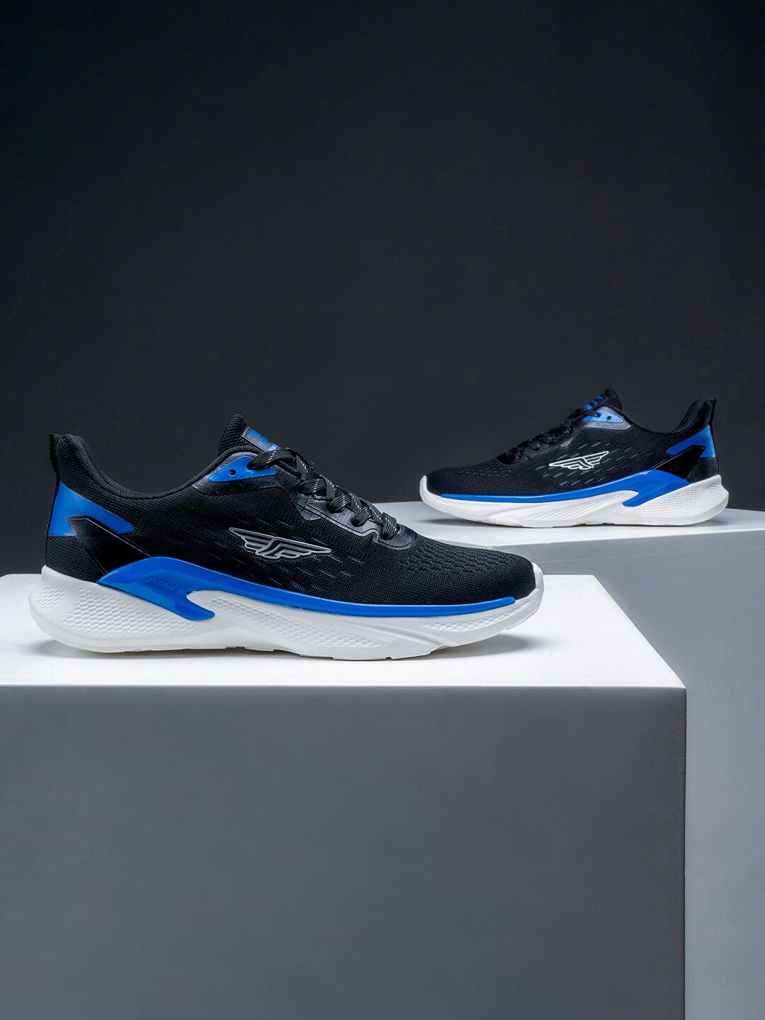 Buy Red Tape Men Black Textile Walking Sports Shoes - Sports Shoes