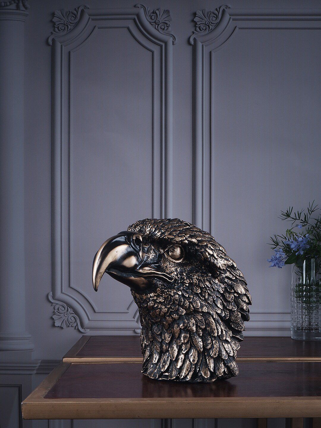 THE WHITE INK DECOR Black Eagle Figurine Showpiece Price in India