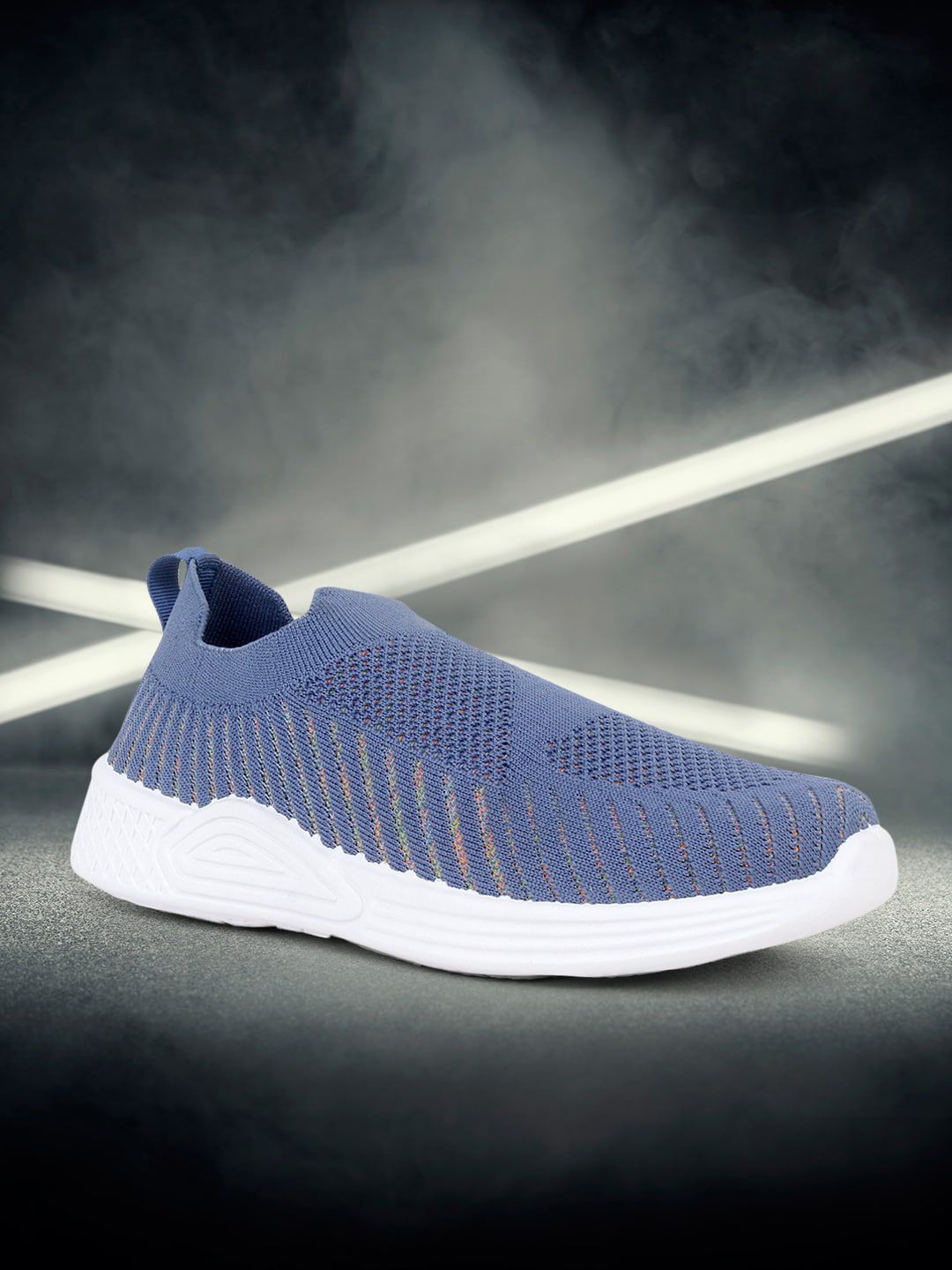 Champs Women Blue Woven Design Slip-On Sneakers Price in India