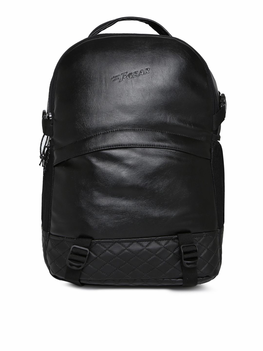 F Gear Unisex Black Solid Backpack Price in India