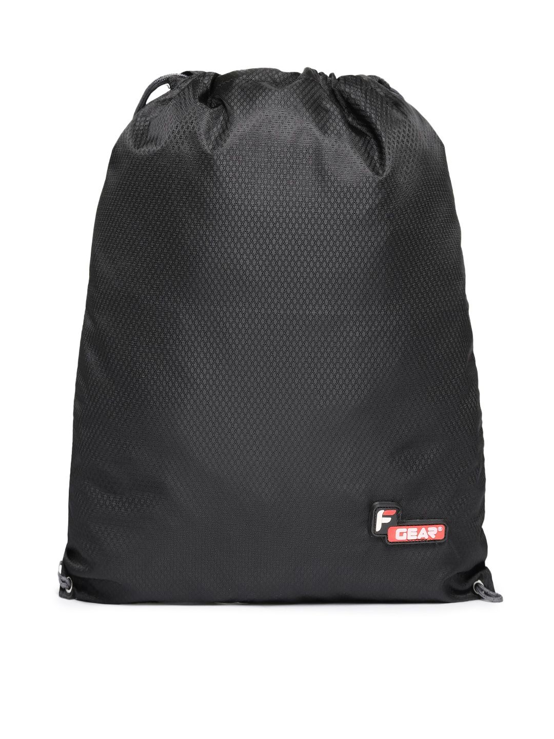 F Gear Unisex Black String V2 Textured Backpack Price in India