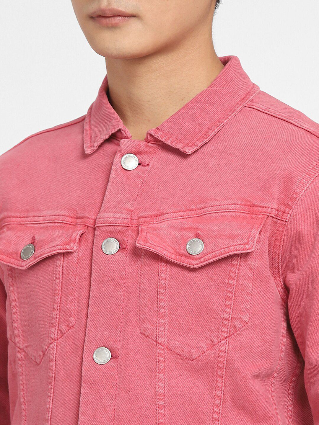 YA−MAN M-21 PINK Buy Jack & Jones Men Pink Cotton Denim Jacket - Jackets for Men