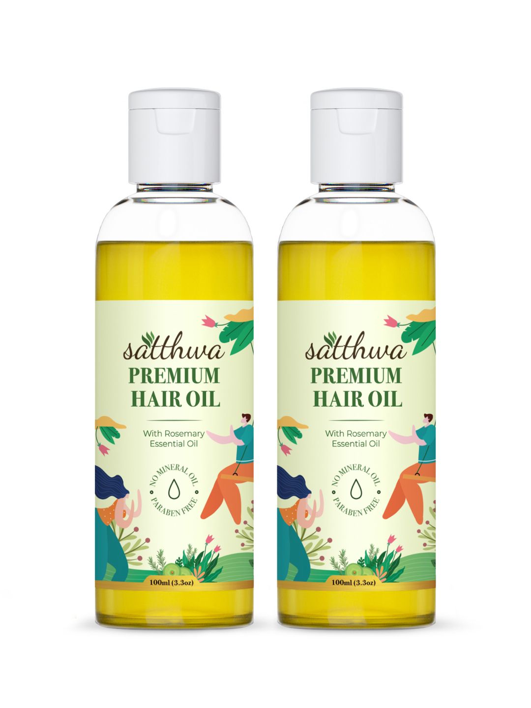 Satthwa Premium Hair Oil, Helps in Regrowth of Hair and Reduce Dandruff 200ml