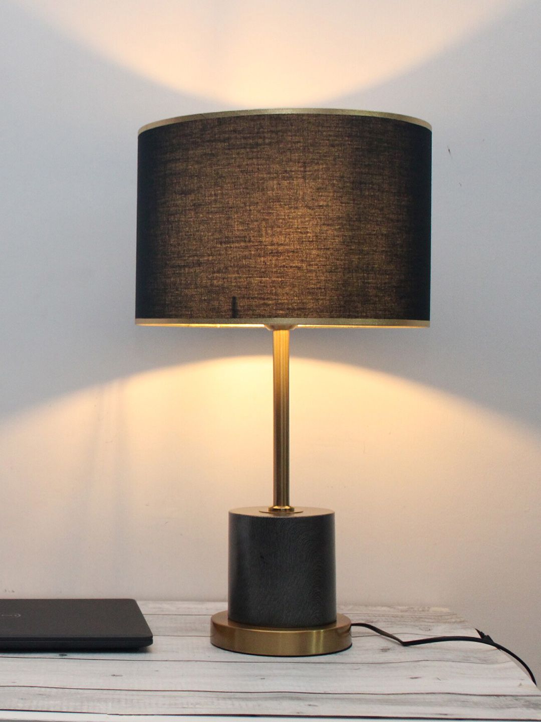 SHREE KALA HOME DECOR Black Solid Table Lamps Price in India