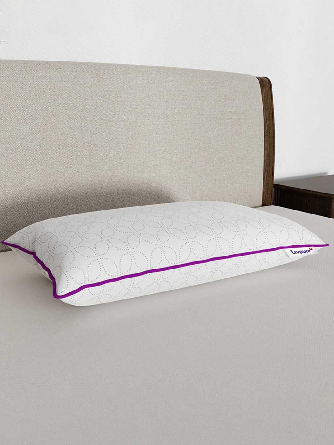 Livpure Smart Set Of 2 White Solid Pillows Price in India