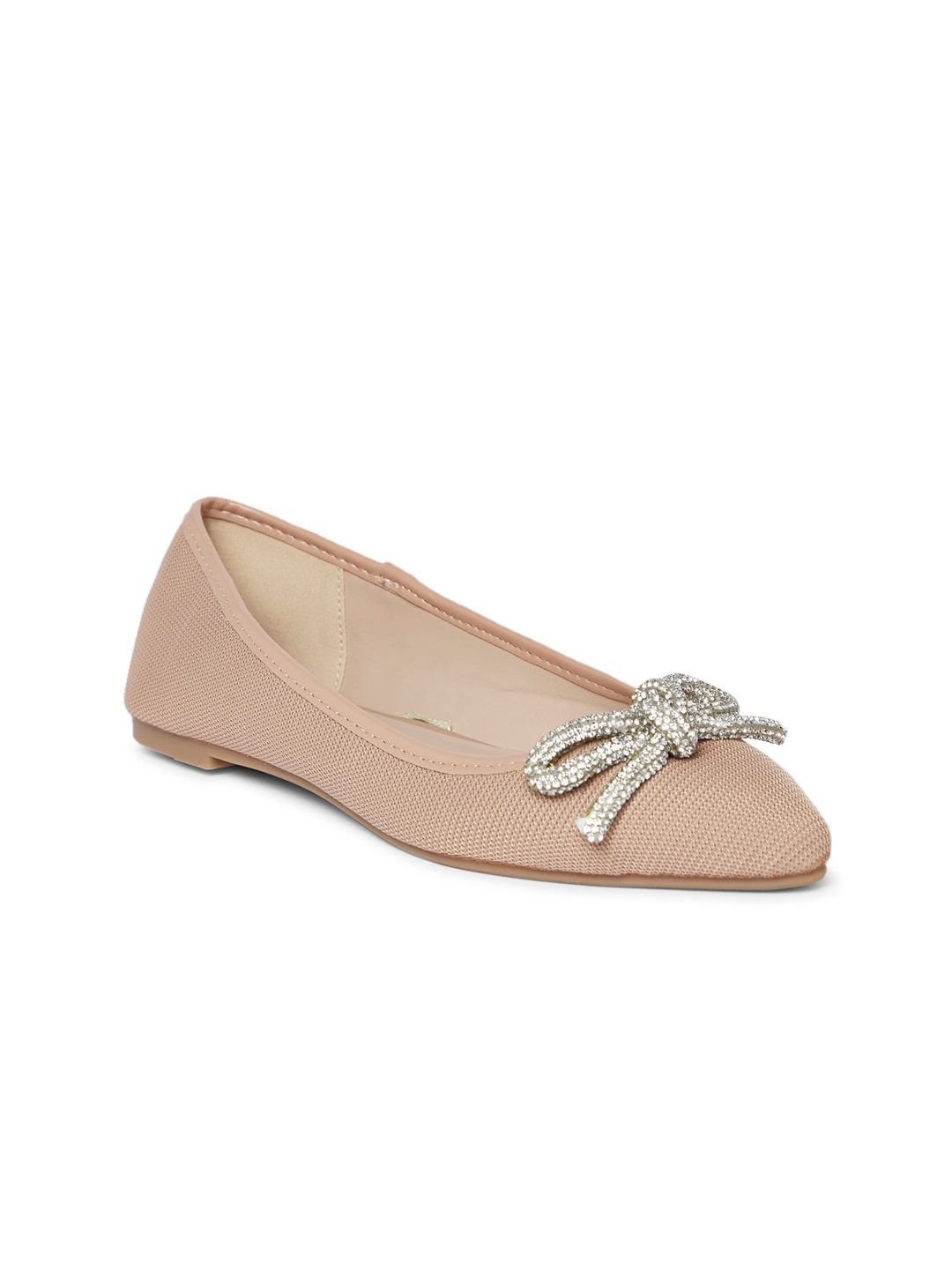 Forever Glam by Pantaloons Women Beige Embellished Ballerinas