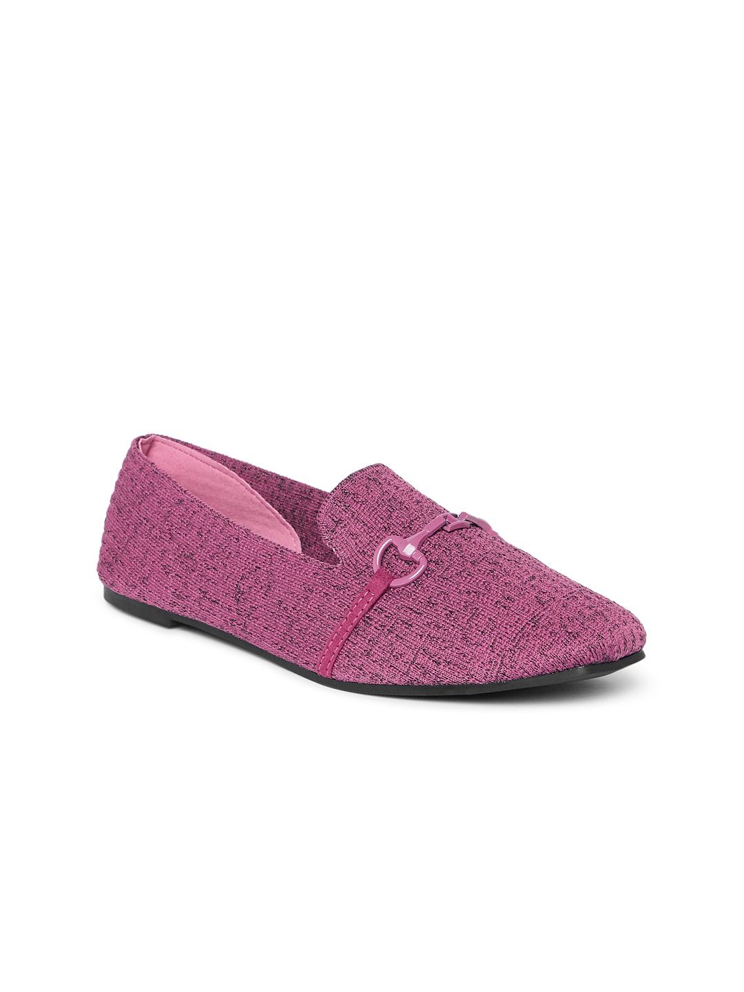 Forever Glam by Pantaloons Women Purple Textured Loafers Price in India