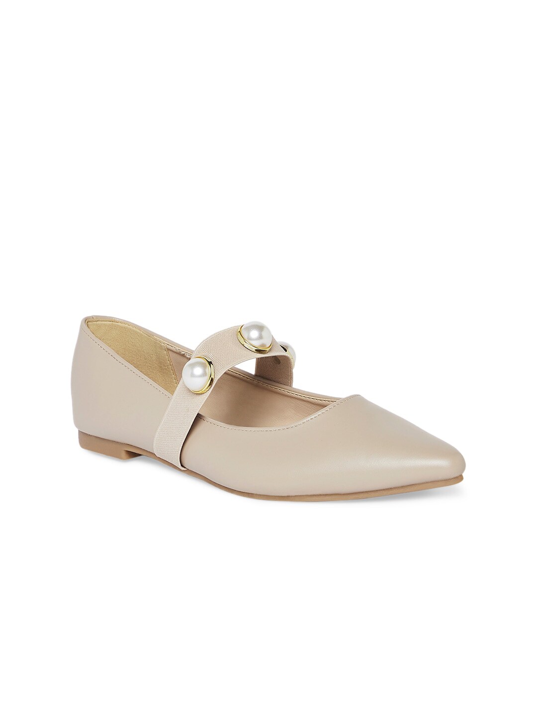Forever Glam by Pantaloons Women Taupe PU Flatforms Price in India