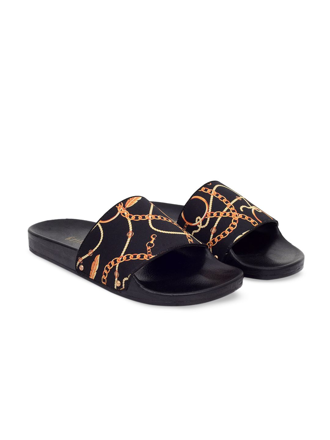 GRIFFIN Men Black Printed Slip-On Sneakers