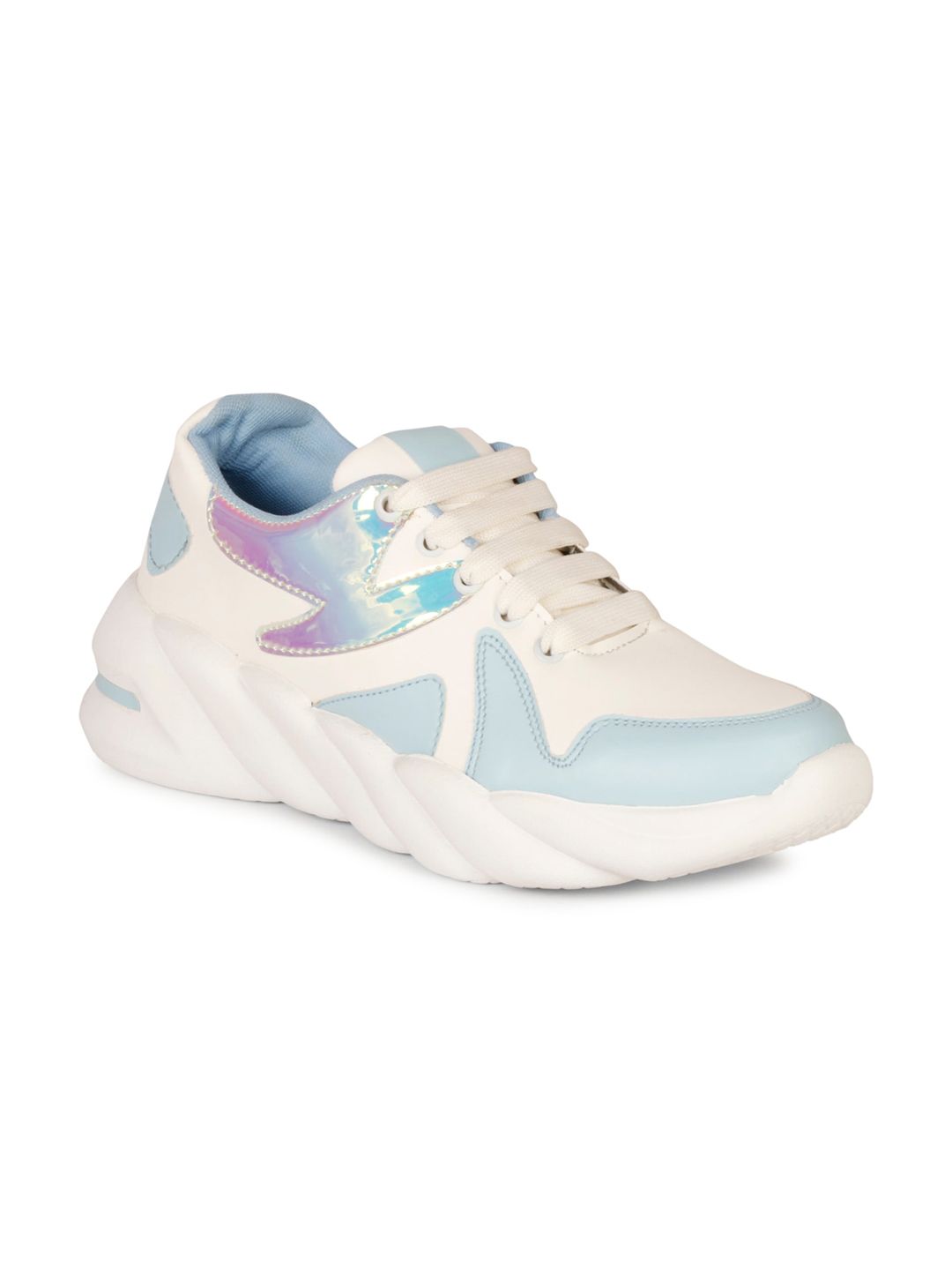 XE Looks Women Blue Colourblocked Sneakers Price in India