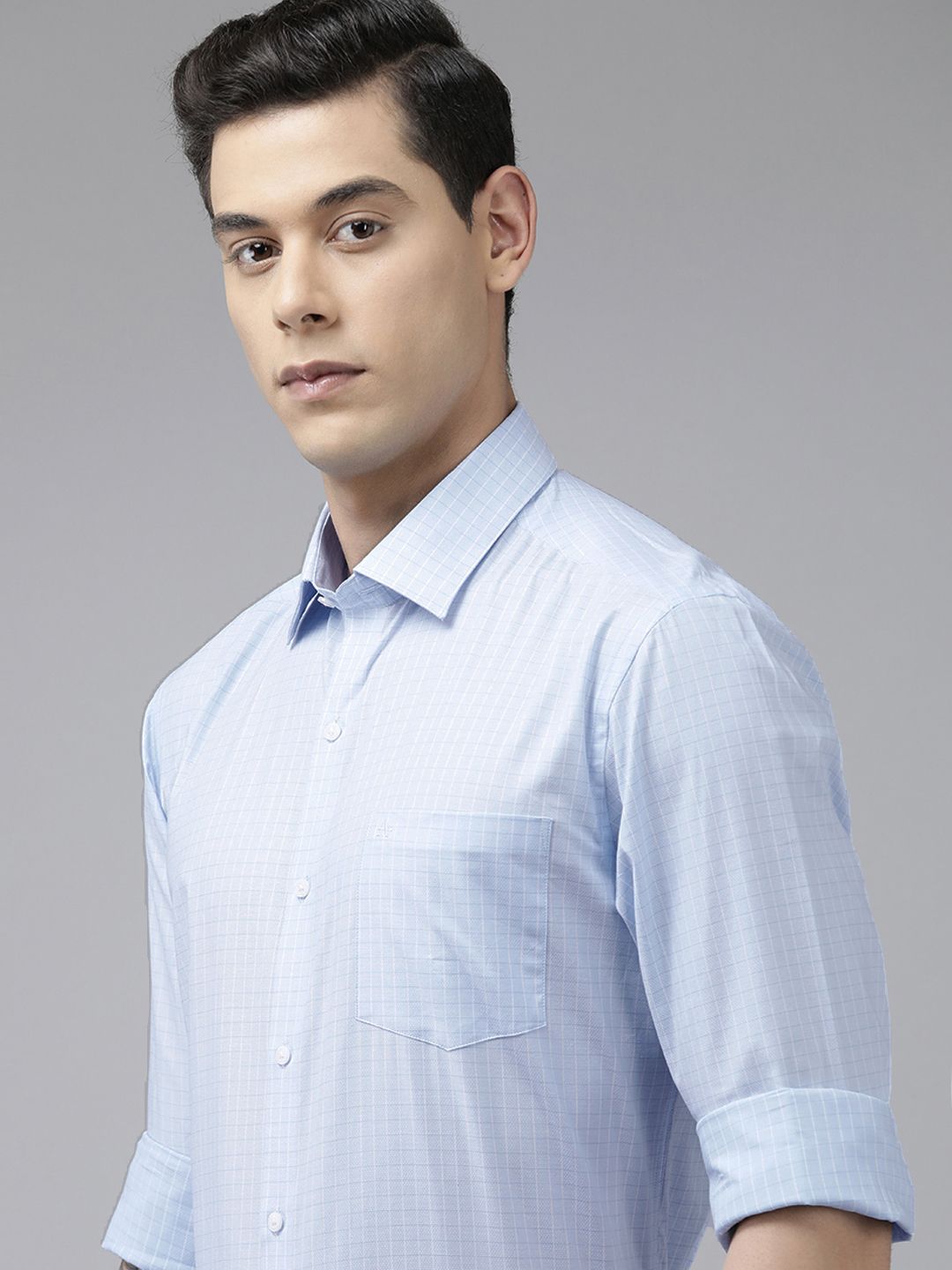 Arrow Men Blue Original Slim Fit Checked Pure Cotton Casual Shirt