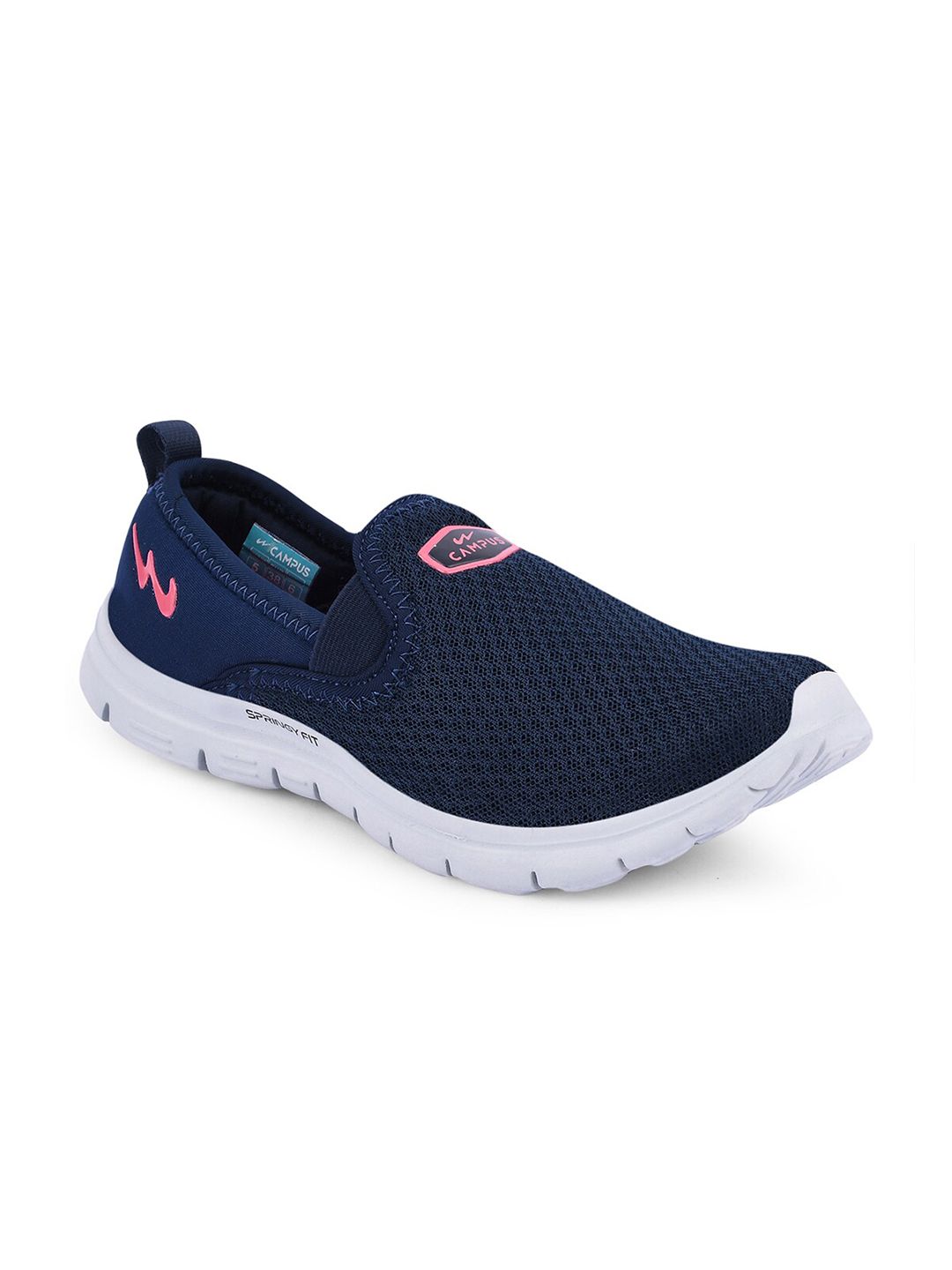 Campus Women Navy Blue Mesh Walking Shoes Price in India