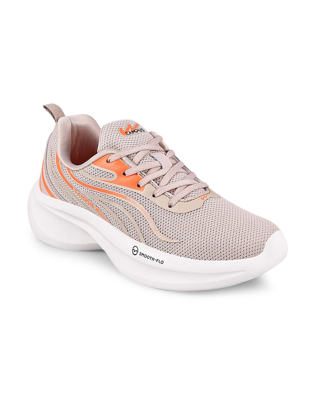 Campus Women Beige Mesh Running Shoes Price in India