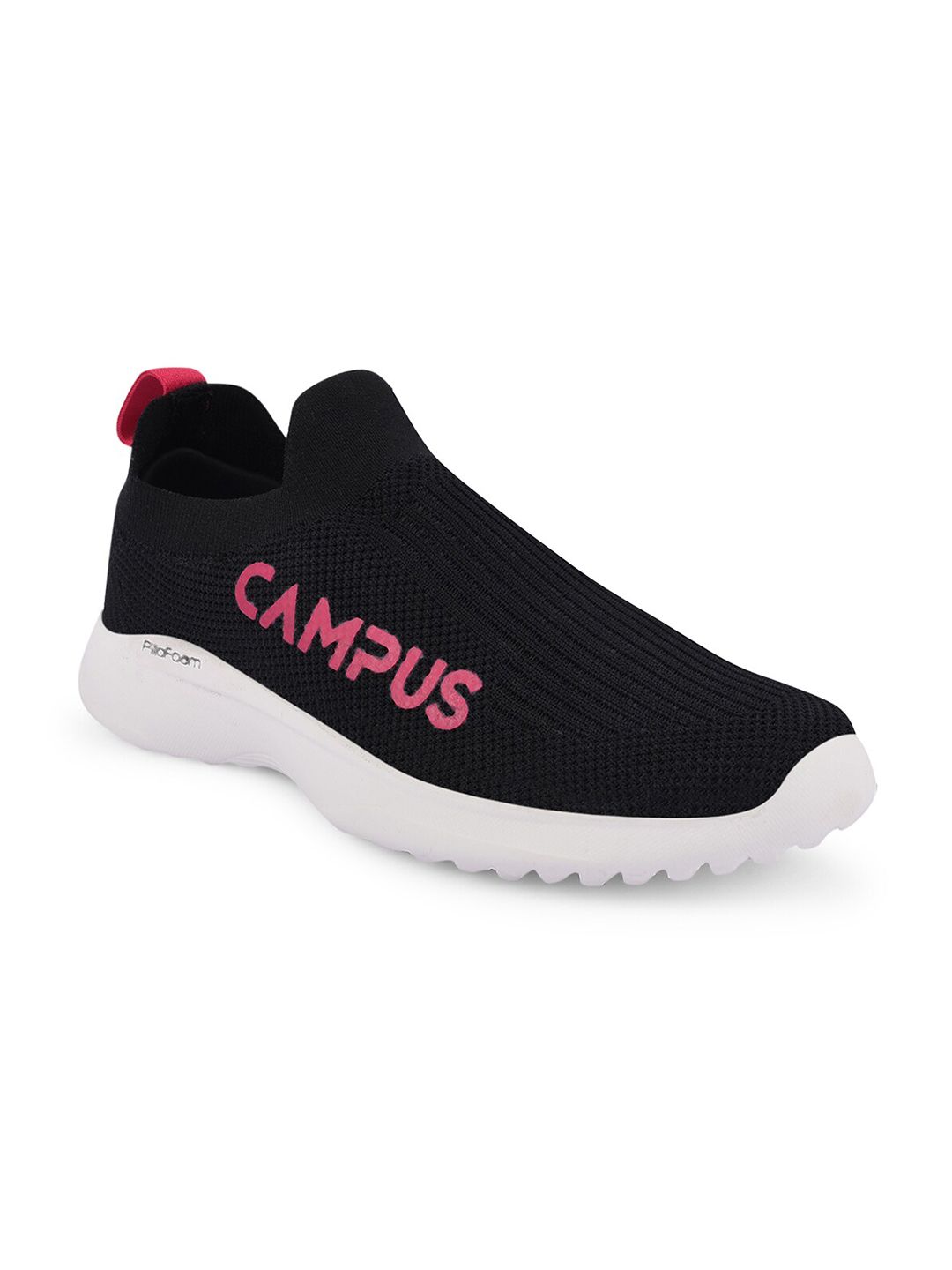 Campus Women Black Mesh Walking Shoes Price in India