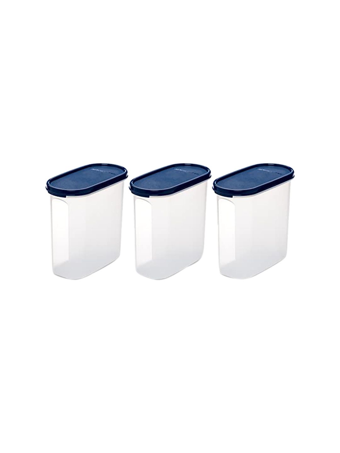 SignoraWare Set Of 3 Transparent & Blue Solid Kitchen Storage Containers Price in India