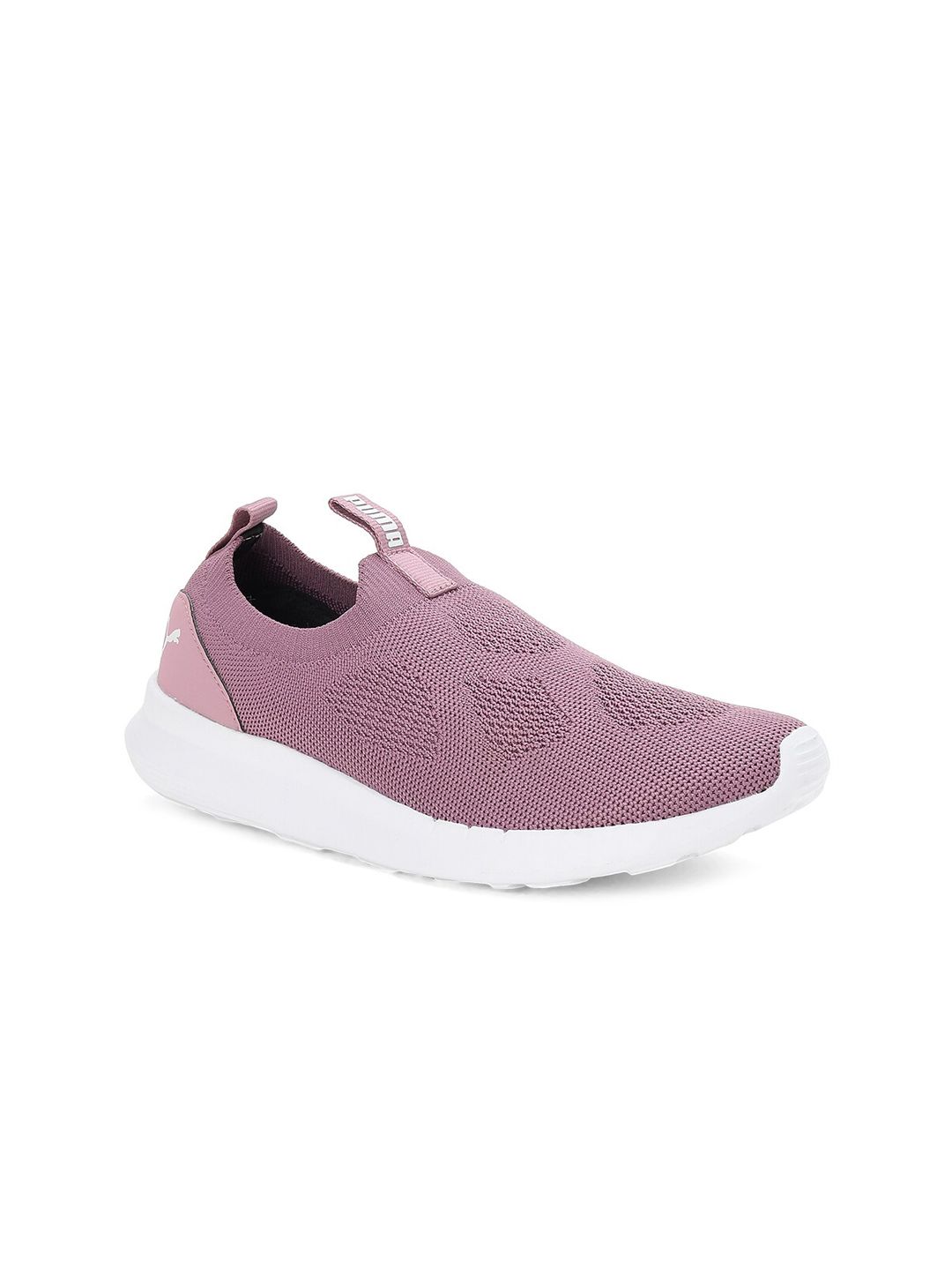 Puma Women Purple Woven Design Slip-On Sneakers Price in India