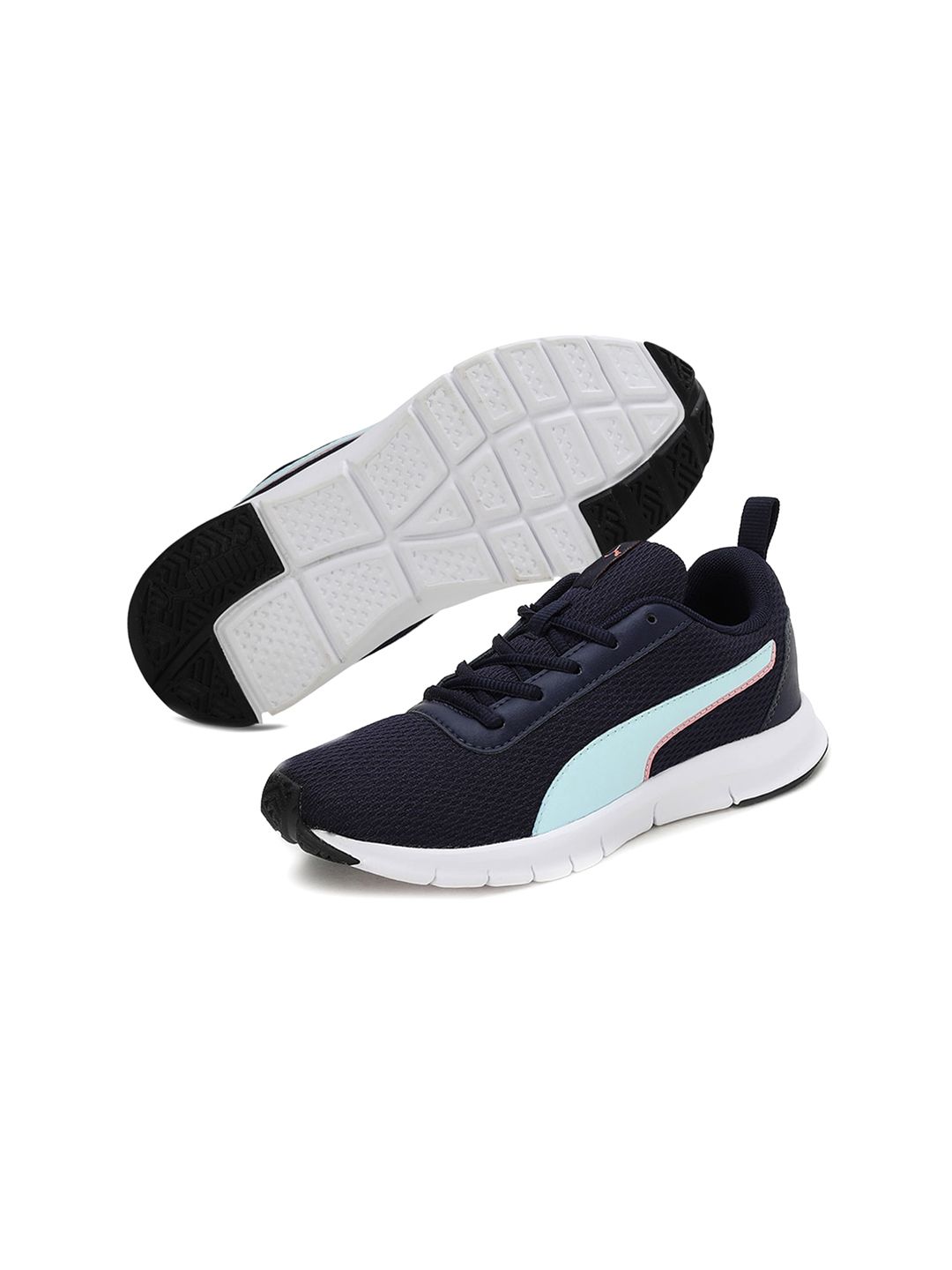 Puma Women Navy Blue Woven Design Sneakers Price in India