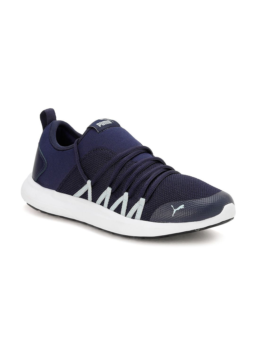 Puma Women Navy Blue Woven Design Slip-On Sneakers Price in India