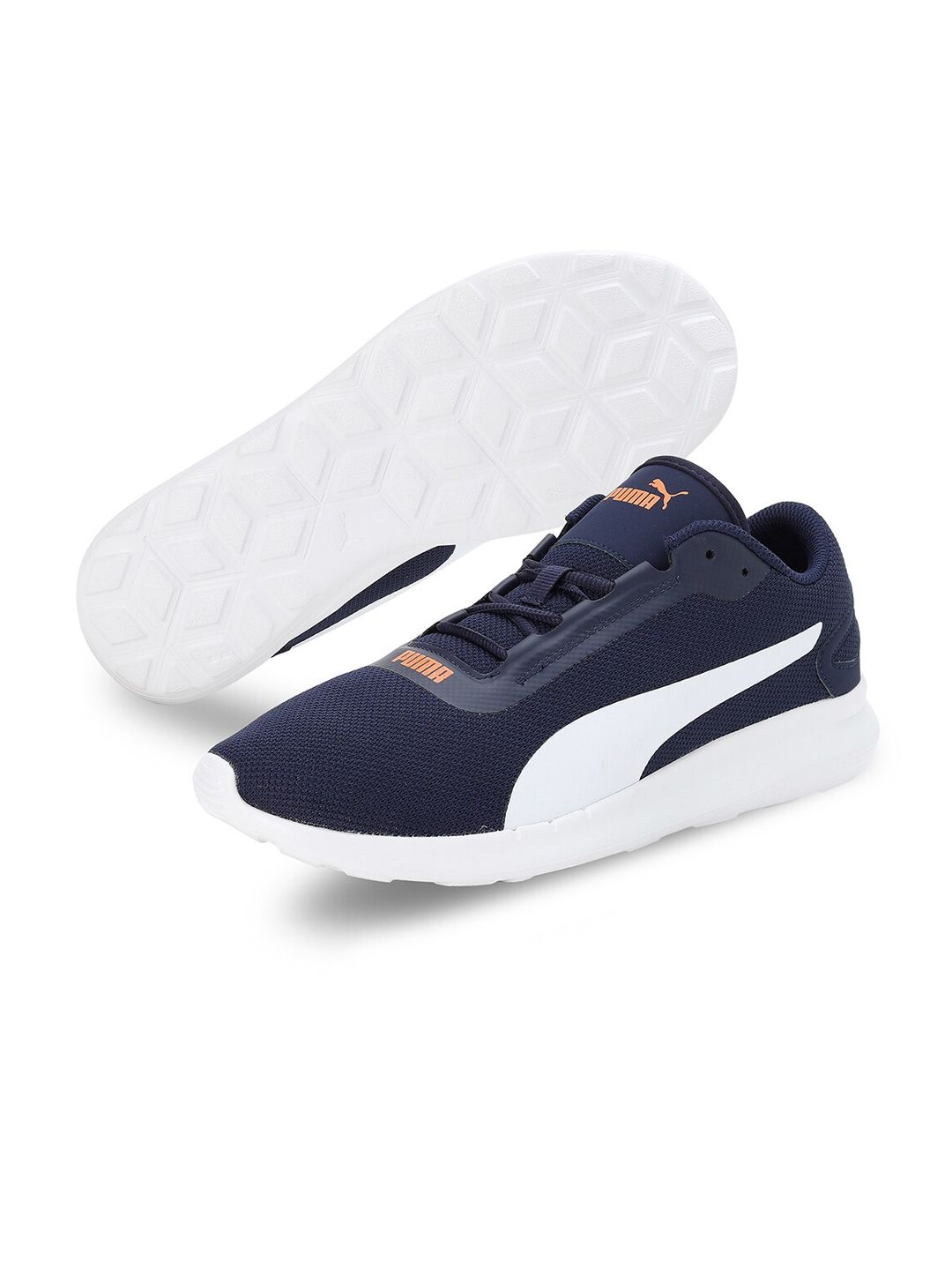 Puma Men Blue Puma Volant Men's Shoes Colourblocked High-Top Sneakers