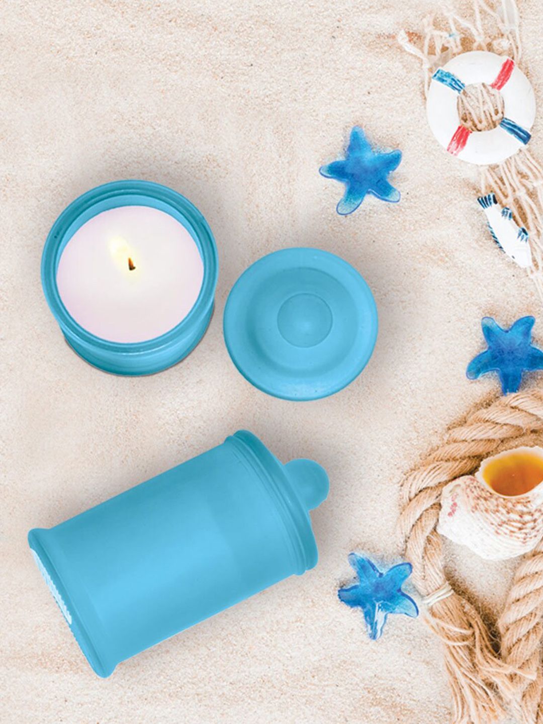HOUSE OF EDI Blue Beach Walk Scented Candles Price in India
