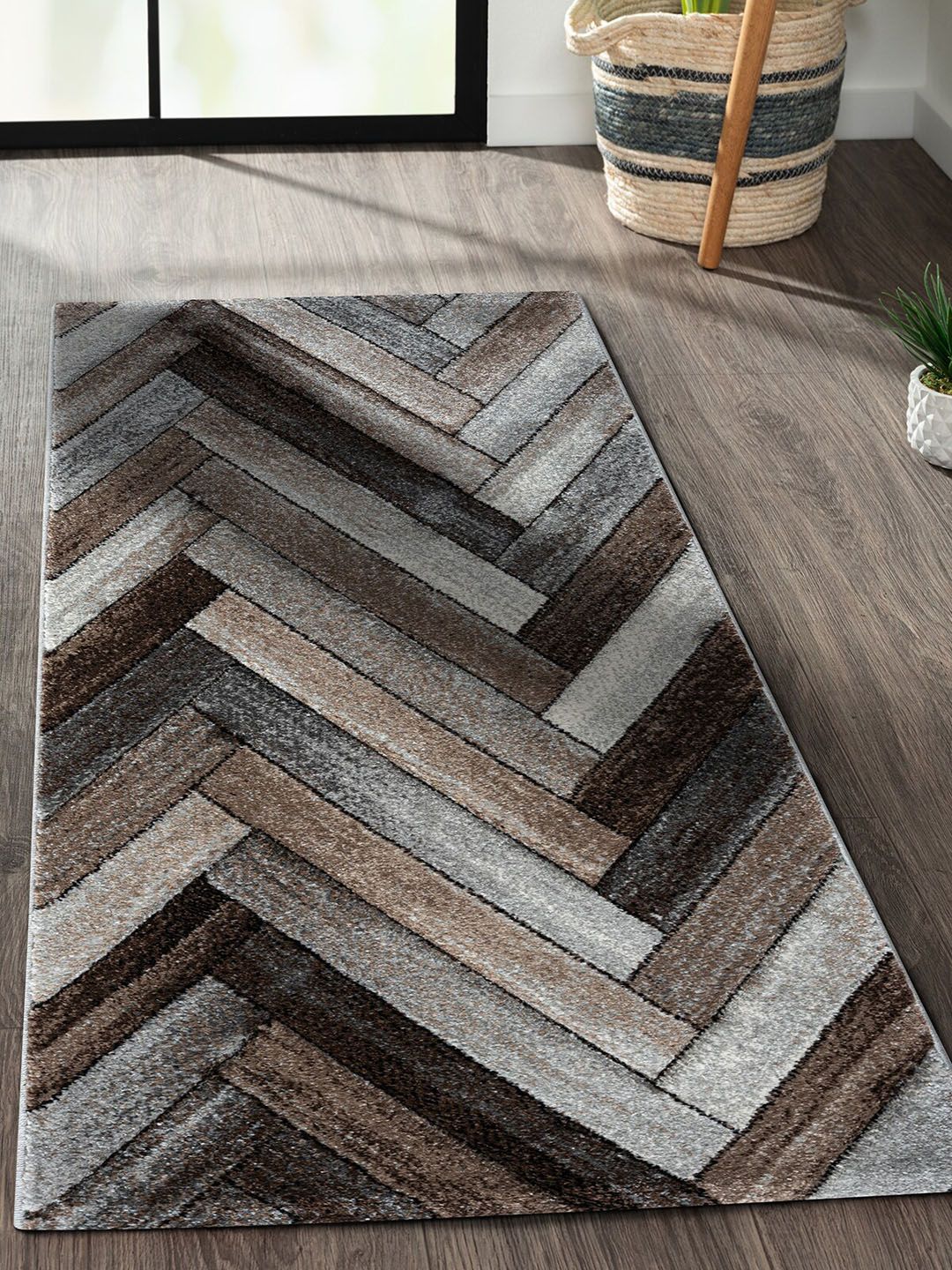 OBSESSIONS Beige Anti-Static Floor Runner Price in India