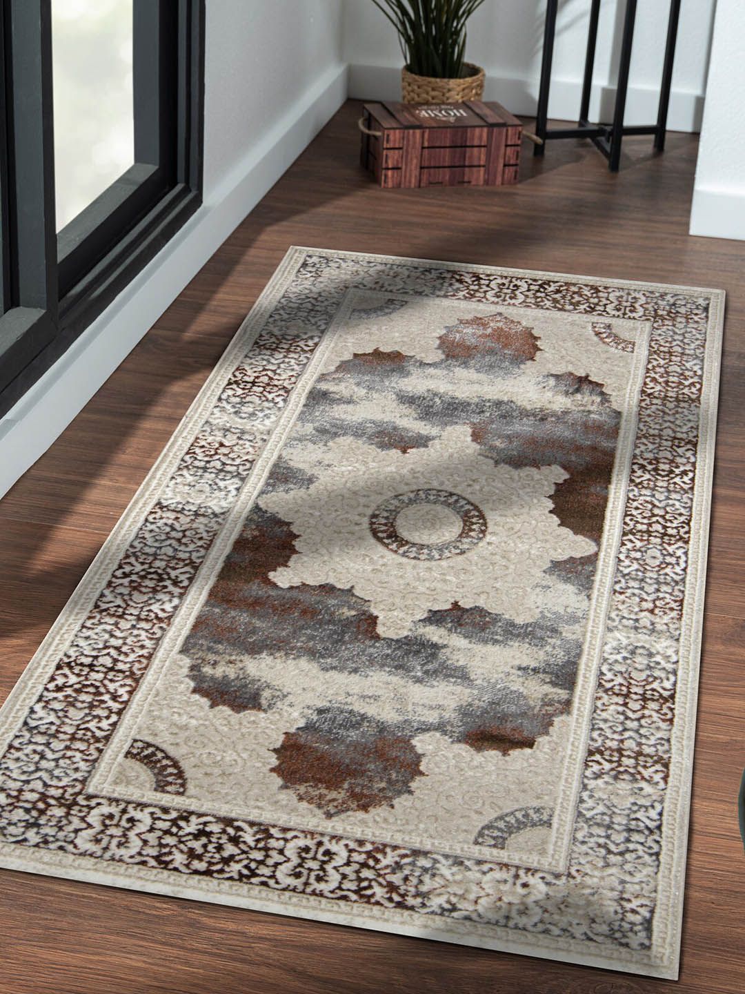 OBSESSIONS Beige Anti-bacterial Floor Runner Price in India