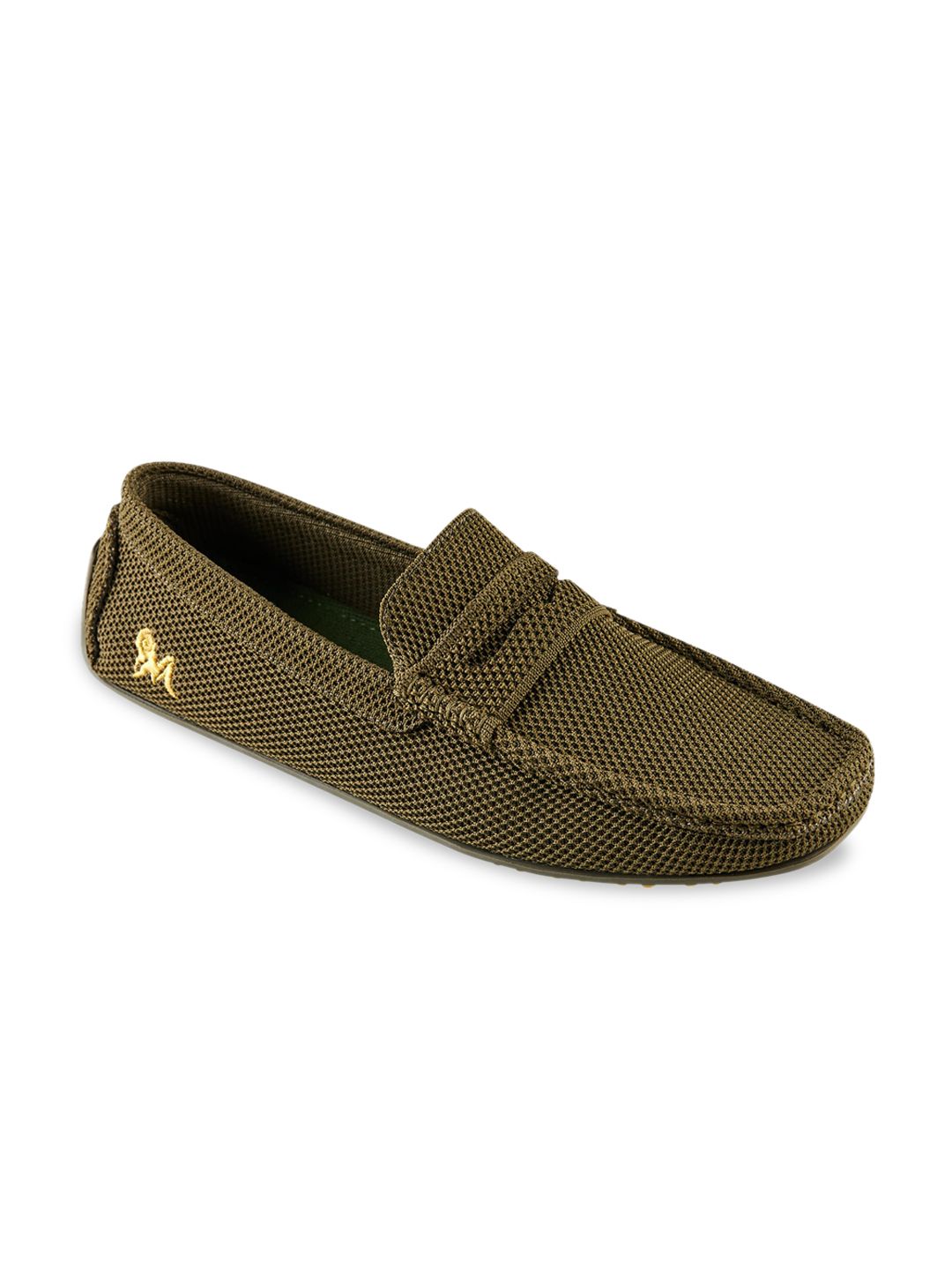 NEEMANS Men Olive Green Solid Loafers