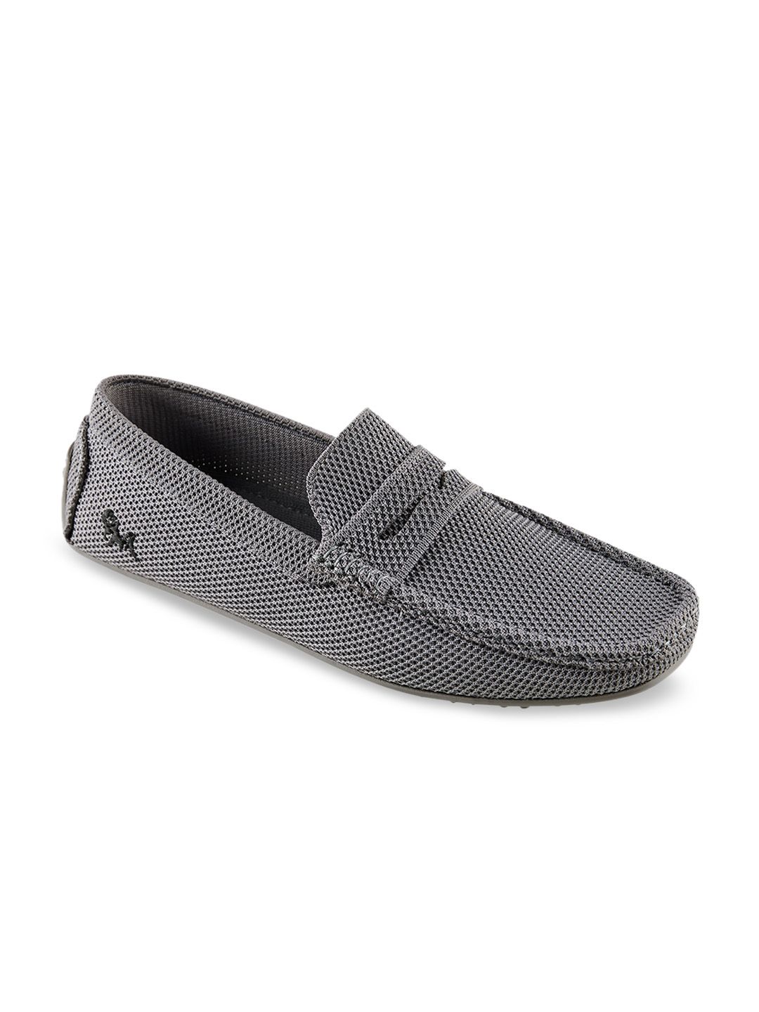 NEEMANS Men Grey Woven Design Loafers