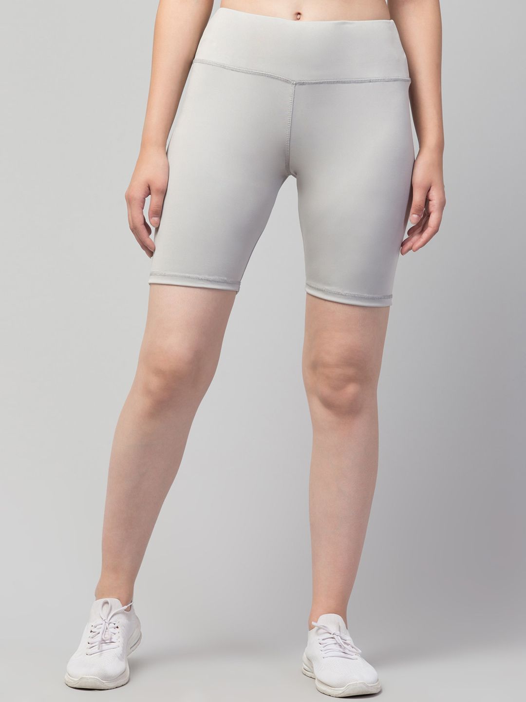 Apraa & Parma Women Grey Skinny Fit Cycling Sports Shorts Price in India