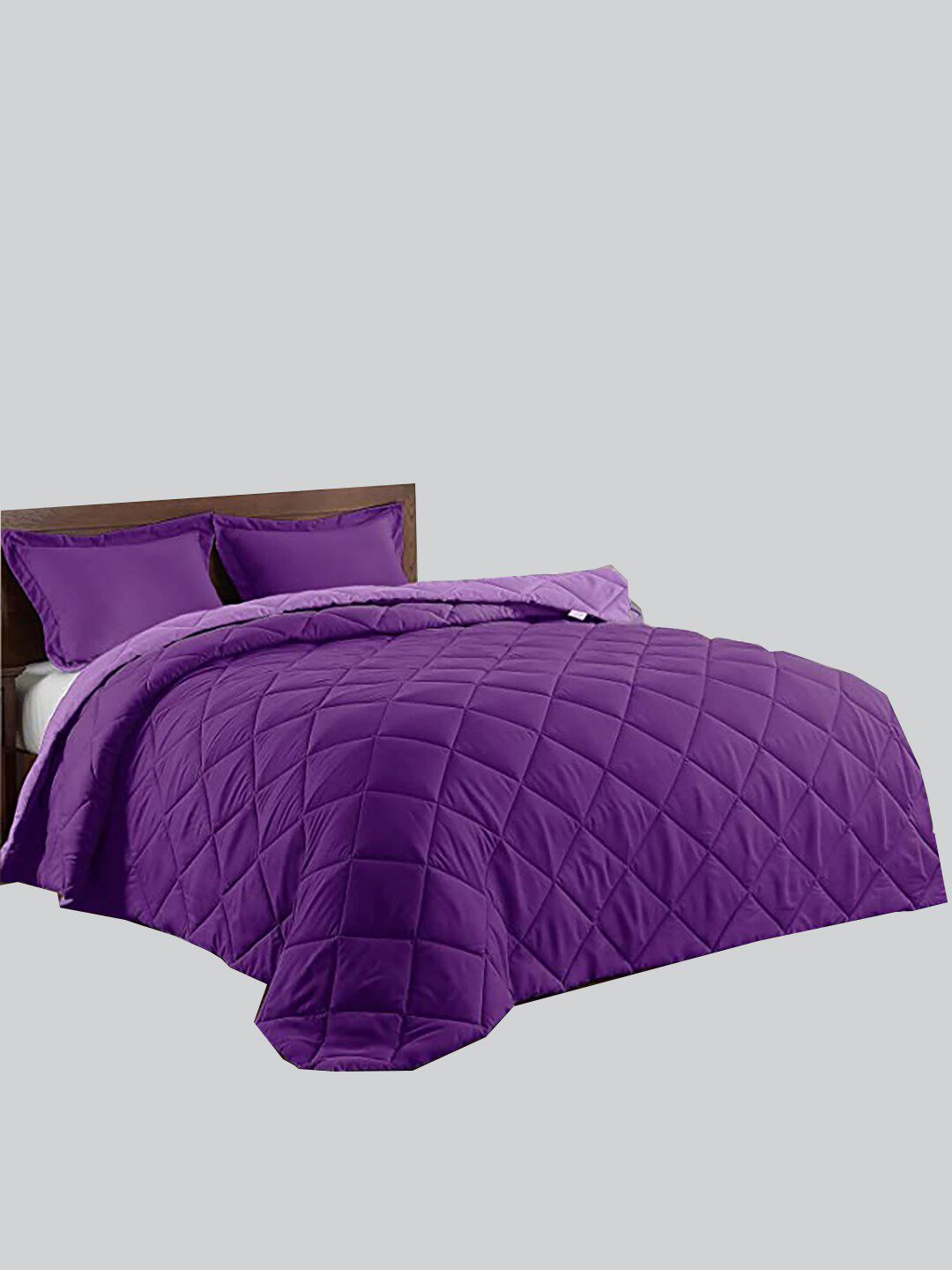 RAASO Purple Microfiber AC Room Reversible Double Bed Blanket Price in India