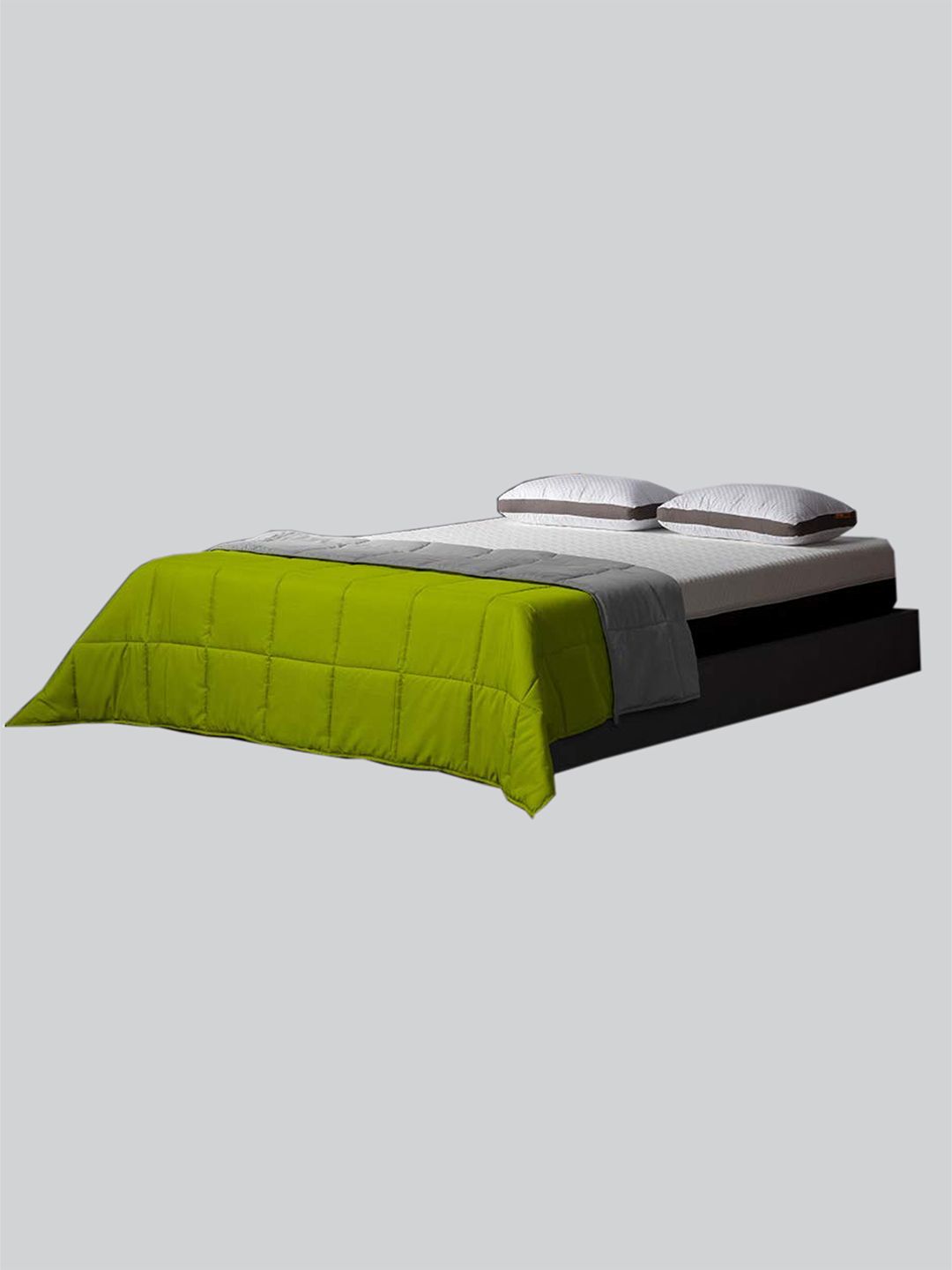 RAASO Green & Grey Microfiber AC Room Double Bed Blanket Price in India