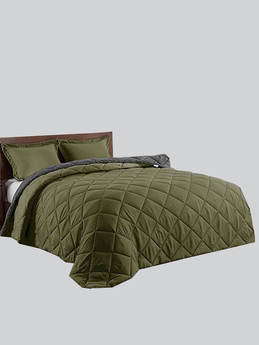 RAASO Green & Grey Microfiber AC Room Single Bed Blanket Price in India