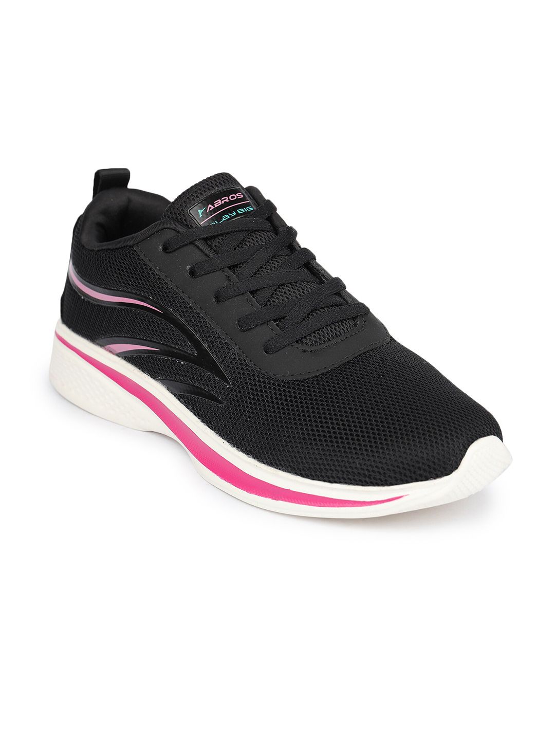 ABROS Women Black Mesh Running Shoes Price in India